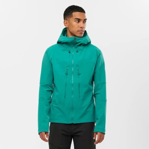 Salomon Outpeak Softshell Full Zip Bundy Panske Tyrkysové | SK 1LANMS